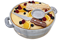 Tort garnek 3D z figurkami akcesoria kuchenne