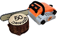 Tort piła łańcuchowa Stihl i pień 3D