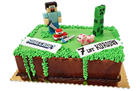 Tort z figurkami Minecraft