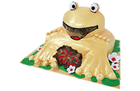 Tort żółta żabka 3D