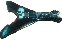 Czarna gitara elektryczna 3D