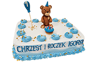Tort z figurką brązowy miś