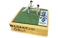 Tort z figurką karate kyokushin