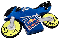 Tort motor Honda niebieski 3D