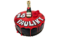 Tort z figurką szampan moët